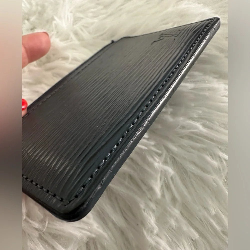 Authentic Louis‎ Vuitton Epi Leather NAVY Card Case Porte Carte Wallet